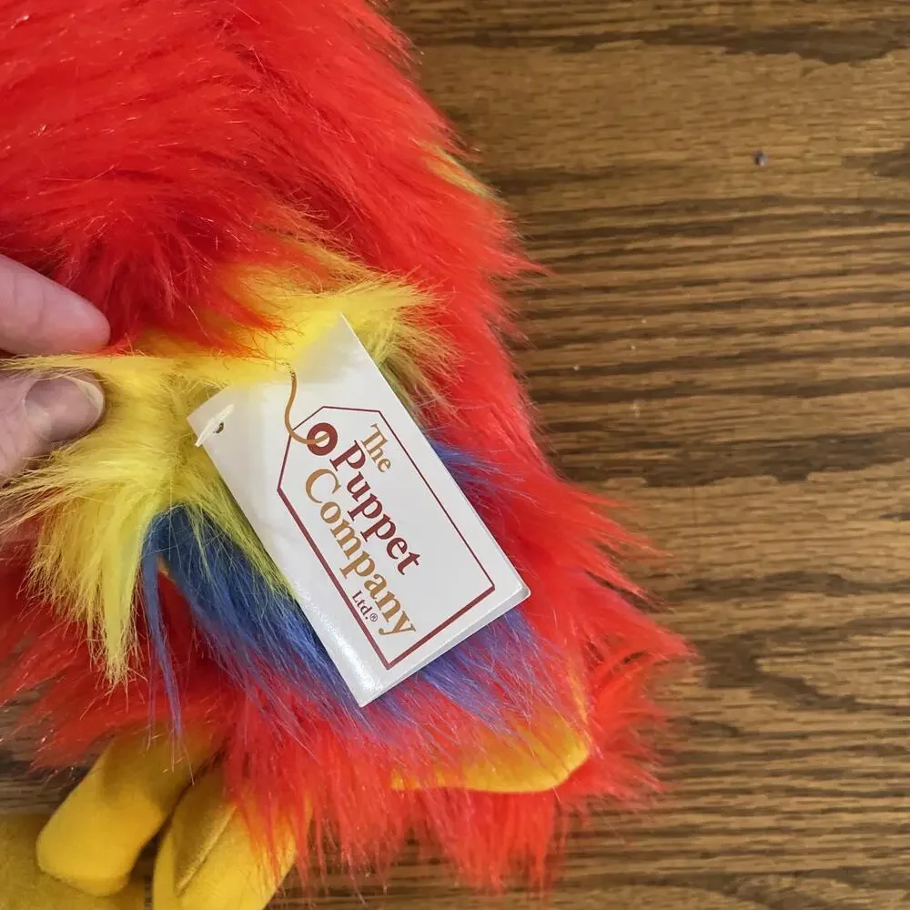 The Puppet Company Large Scarlet Red Macaw Parrot Bird Hand Puppet With Squawk